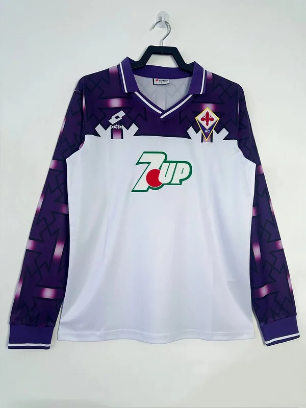 Fiorentina 1992/93 Away Shirt Long Sleeve White