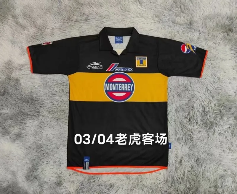 Tigres UANL 2003/04 Away Shirt Black — 2