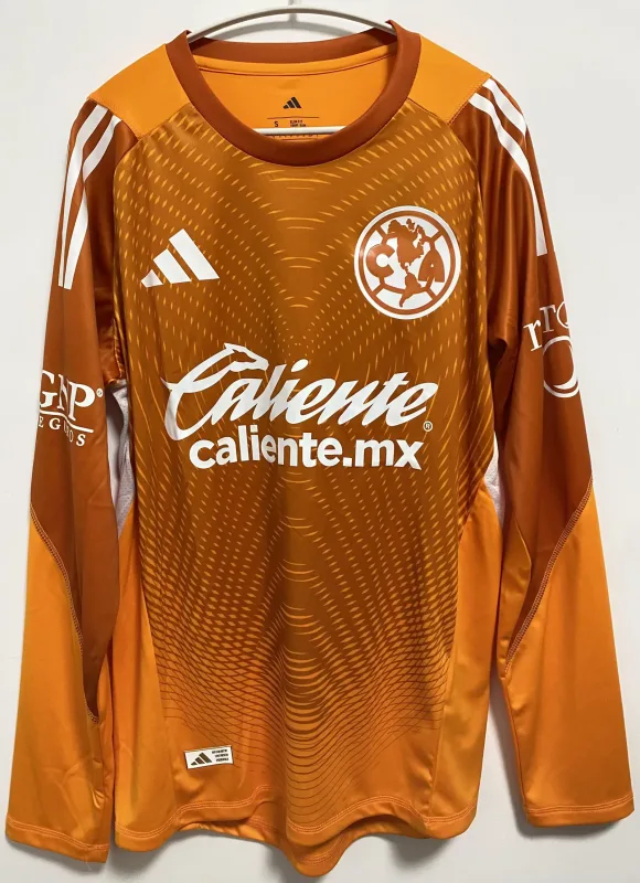 Club América 2025/26 Goalkeeper Shirt Long Sleeve Player Version Orange — 1