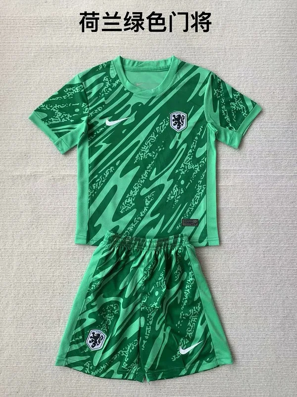 Pays-Bas 2024 Gardien Ensemble Enfant Green — 2