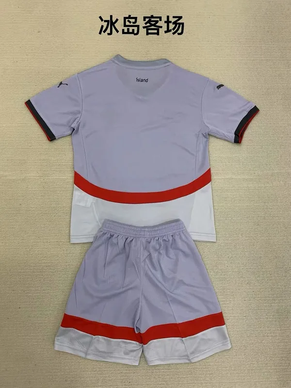Islandia 2024 Segunda Equipación Conjunto de Niño Grey