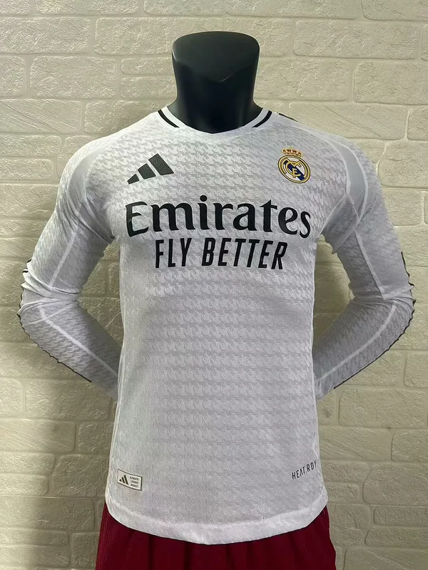 Real Madrid 2024/25 Primera Equipación Camiseta Manga Larga Versión Jugador