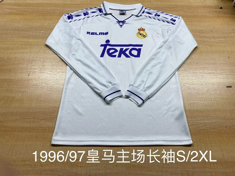 Real Madrid 1996/97 Primera Equipación Camiseta Manga Larga