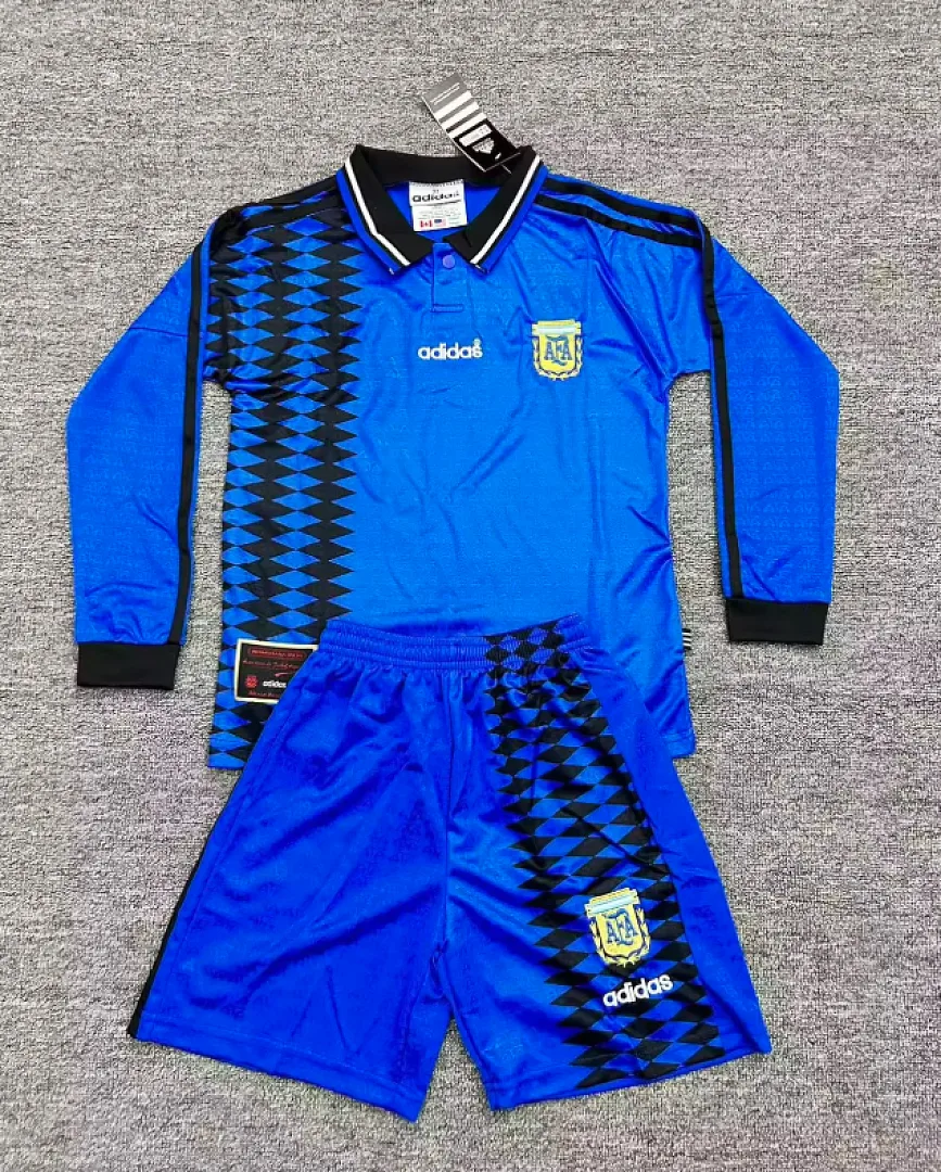 Argentina 1994 Away Kids Kit Long Sleeve