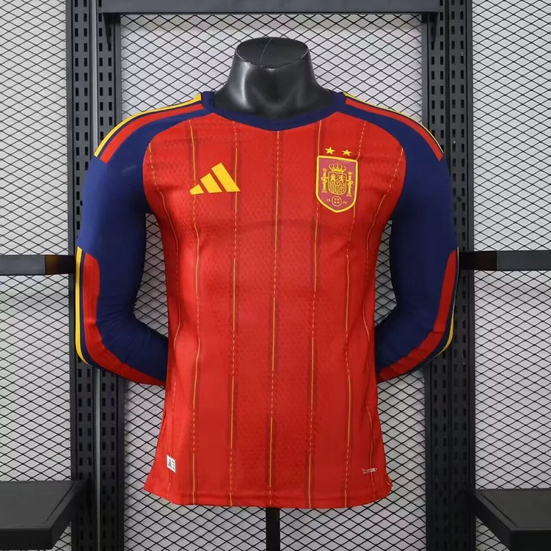 Spain 2026 Home Shirt Long Sleeve Player Version — 2