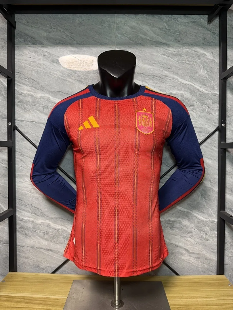 Spain 2026 Home Shirt Long Sleeve Player Version