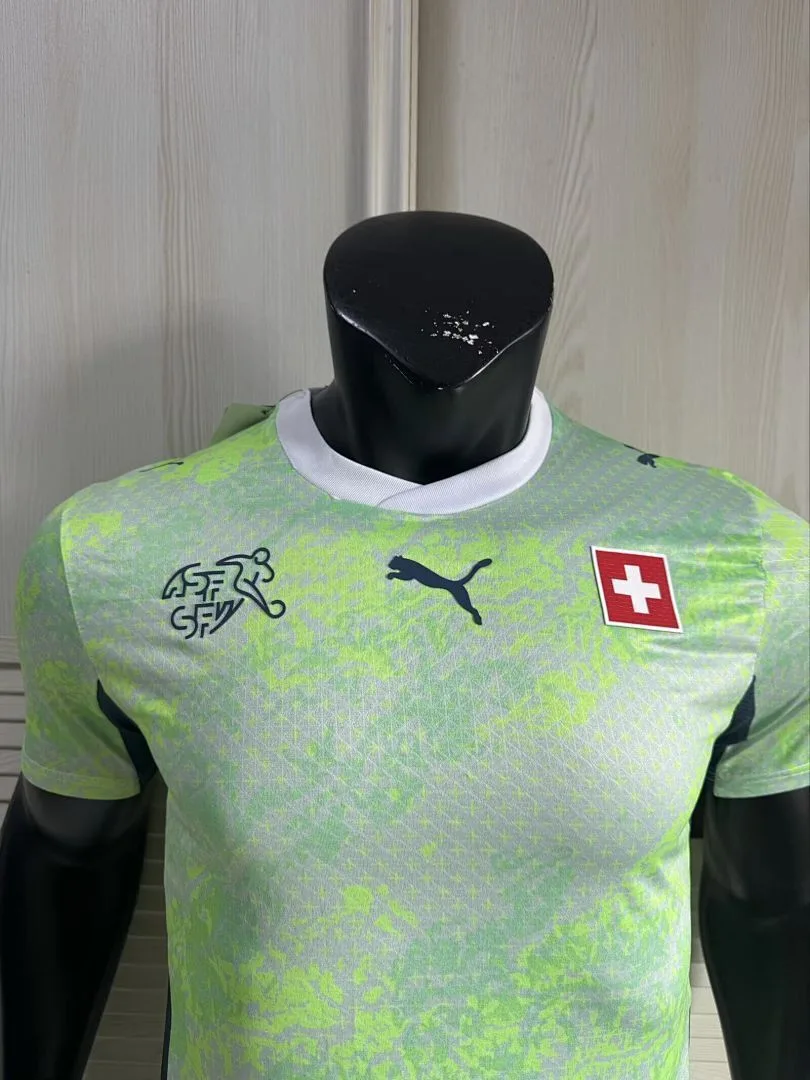 Switzerland 2026 Away Shirt Player Version Green — 2