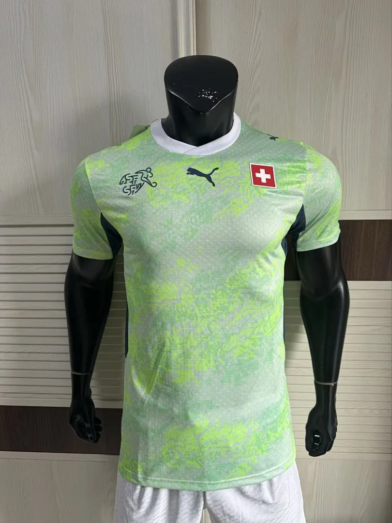 Switzerland 2026 Away Shirt Player Version Green