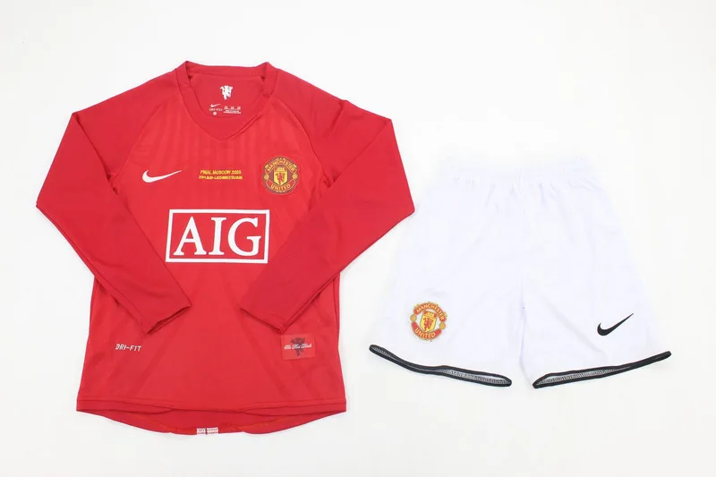 Manchester United 2007/08 Home Kids Kit Champions League