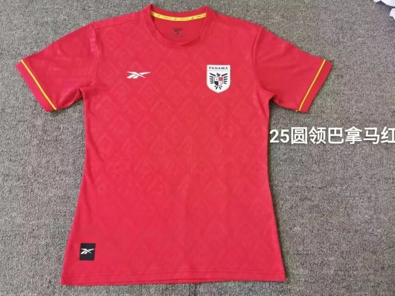 Panama 2024/25 Home Shirt Short Sleeve Red — 2