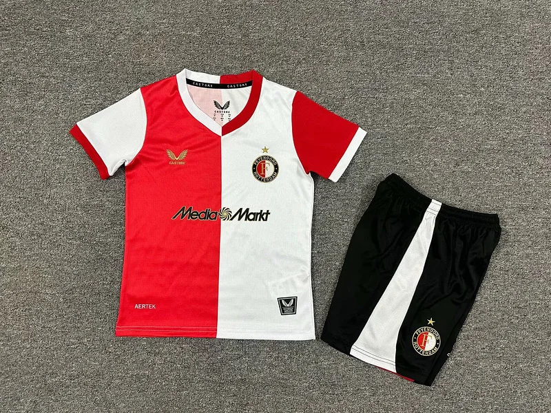Feyenoord 2025/26 Home Kids Kit — 2