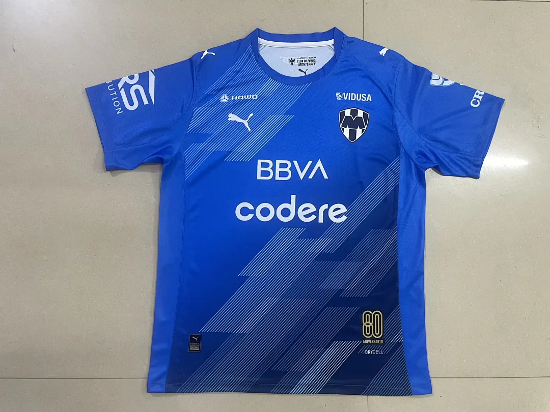 Monterrey 2025/26 Third Maillot Manches Courtes Blue — 2