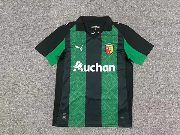 Lens 2025/26 Segunda Equipación Camiseta Manga Corta Green — 2