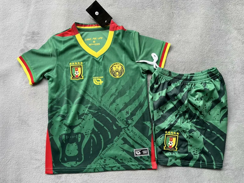 Cameroon 2025/26 Home Kids Kit Green
