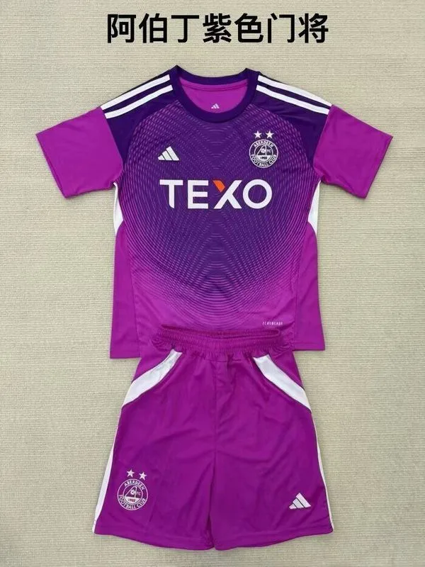 Aberdeen 2025/26 Goalkeeper Kids Kit Purple