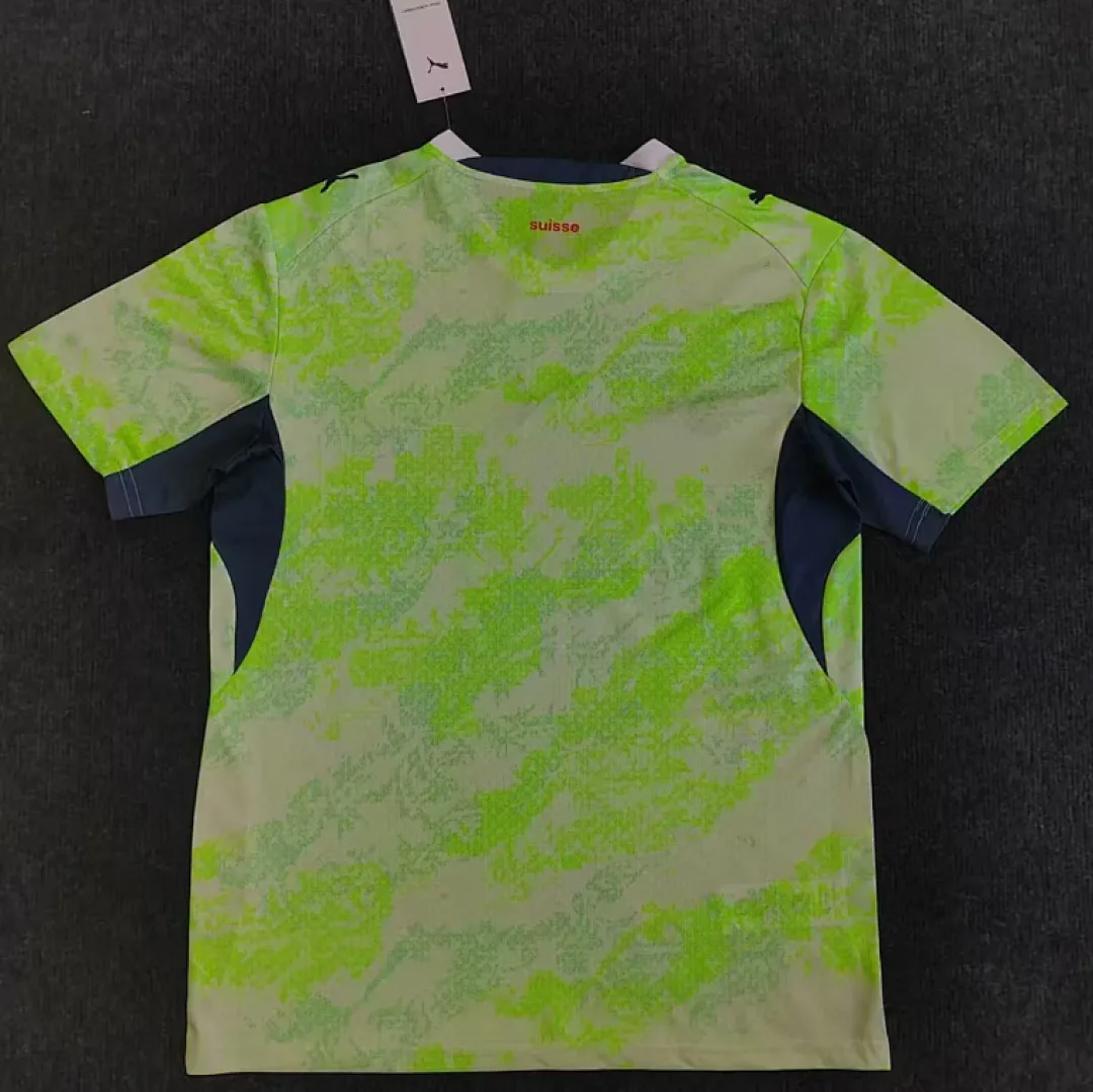 Switzerland 2025/26 Away Shirt Green — 2
