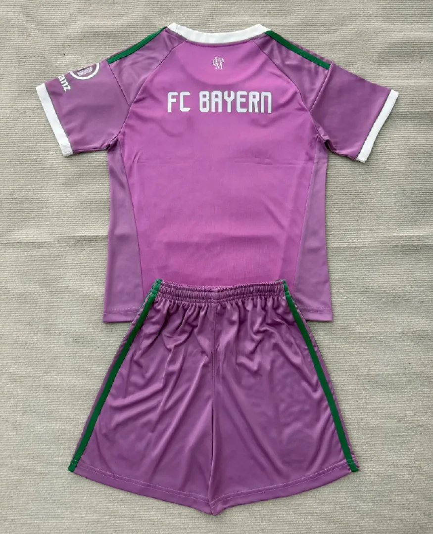 Bayern Munich 2026/27 Goalkeeper Kids Kit Purple — 1