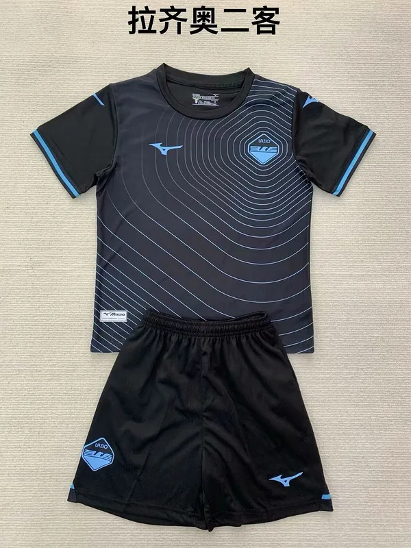 Lazio 2024/25 Tercera Equipación Conjunto de Niño Black — 2