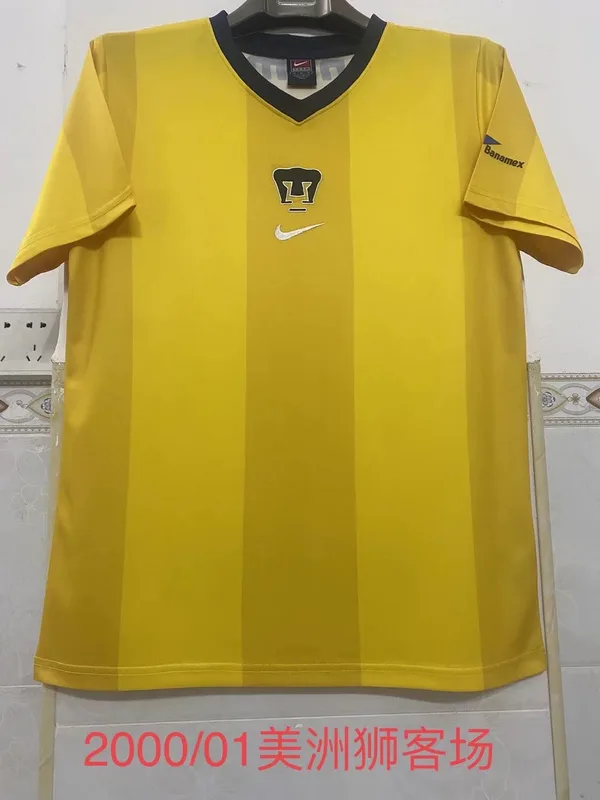 Pumas UNAM 2000/01 Away Shirt Yellow