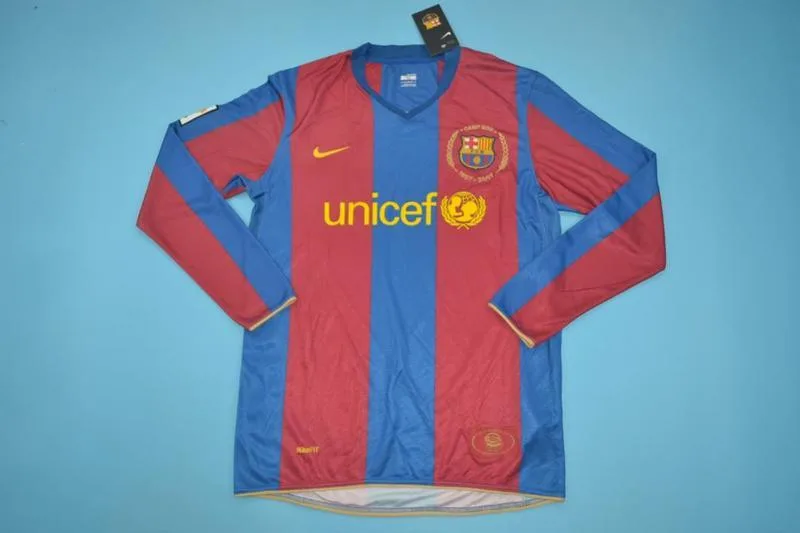 Barcelona 2007/08 Home Shirt Long Sleeve — 1