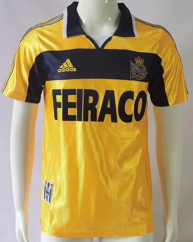 Deportivo La Coruña 1999/00 Away Shirt Yellow — 2