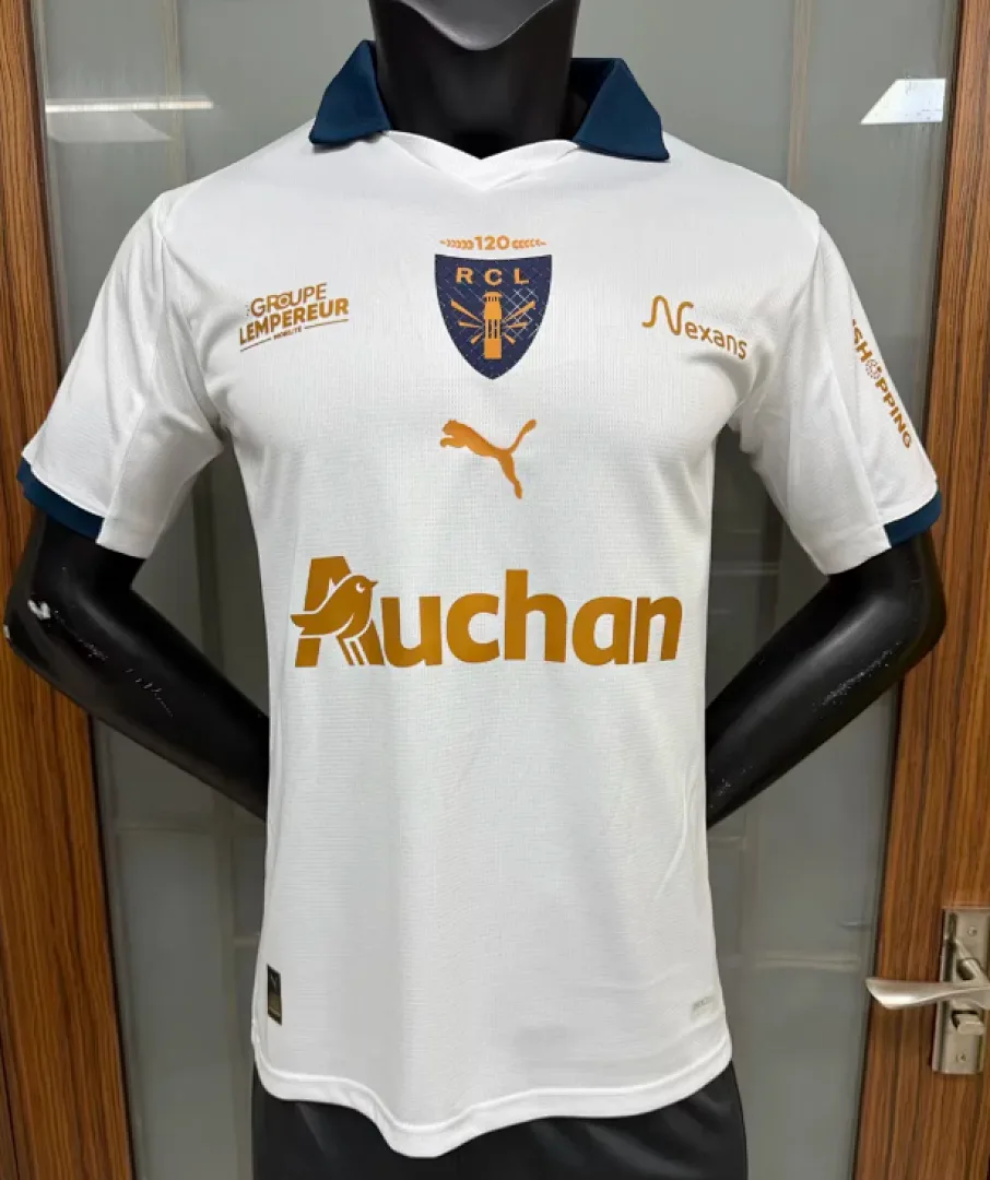 Lens 2025/26 de Portero Camiseta White — 2
