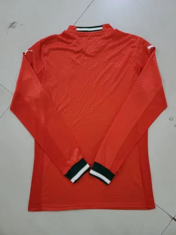 Portugal 2025 Domicile Maillot Manches Longues Version Joueur