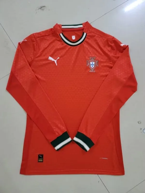 Portugal 2025 Domicile Maillot Manches Longues Version Joueur — 2