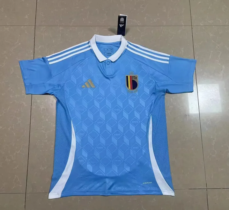 Belgium 2024/25 Away Shirt Short Sleeve Blue — 2