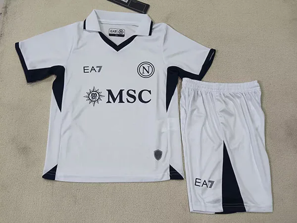 Napoli 2024/25 Segunda Equipación Conjunto de Niño White — 1