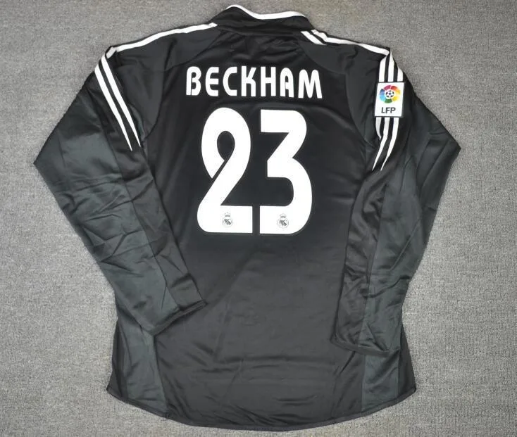 Real Madrid 2004/05 Away Shirt Long Sleeve Black — 2