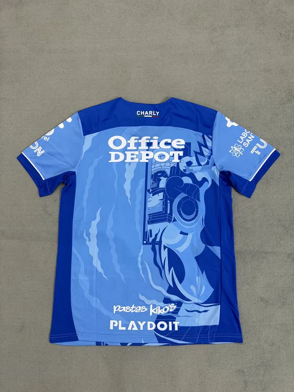 Pachuca 2024/25 Third Maillot Manches Courtes Blue — 2