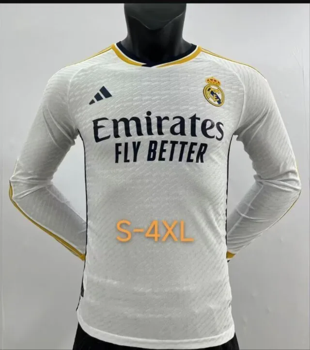 Real Madrid 2023/24 Home Shirt Long Sleeve Player Version