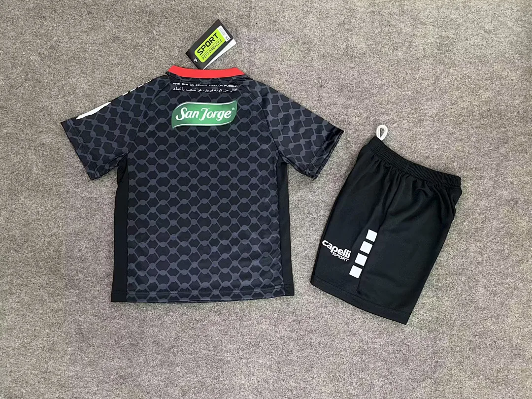 Palestino 2025/26 Away Kids Kit — 2