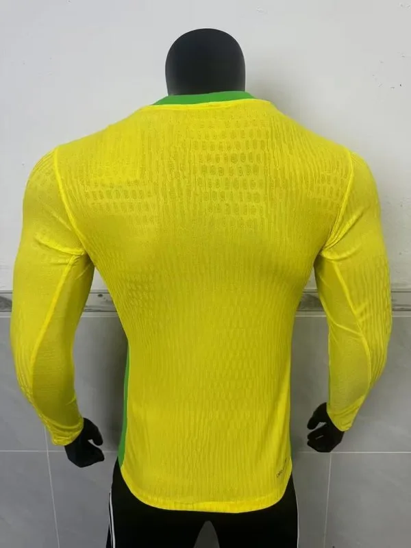 Brazil 2025/26 Home Shirt Long Sleeve Player Version — 1