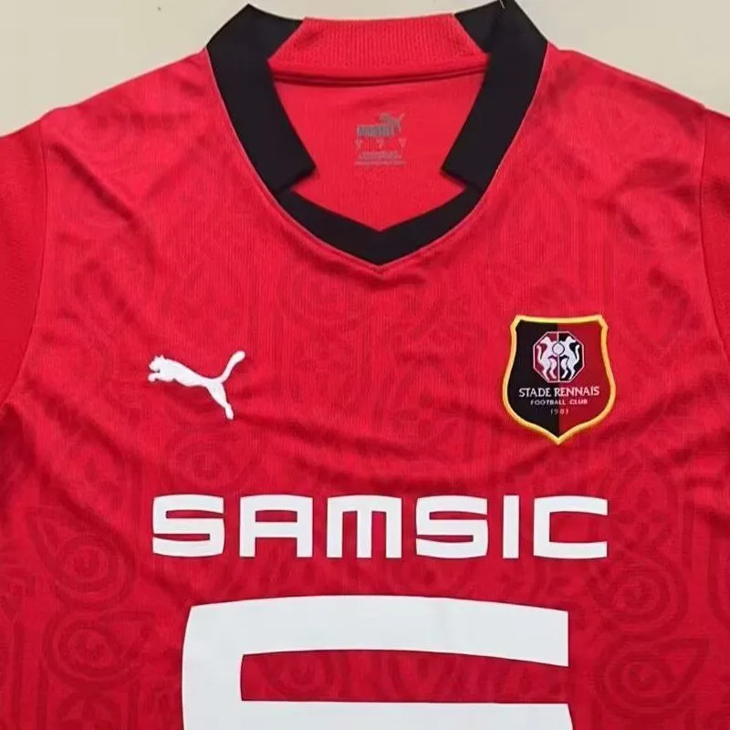 Rennes 2023/24 Primera Equipación Camiseta Manga Corta