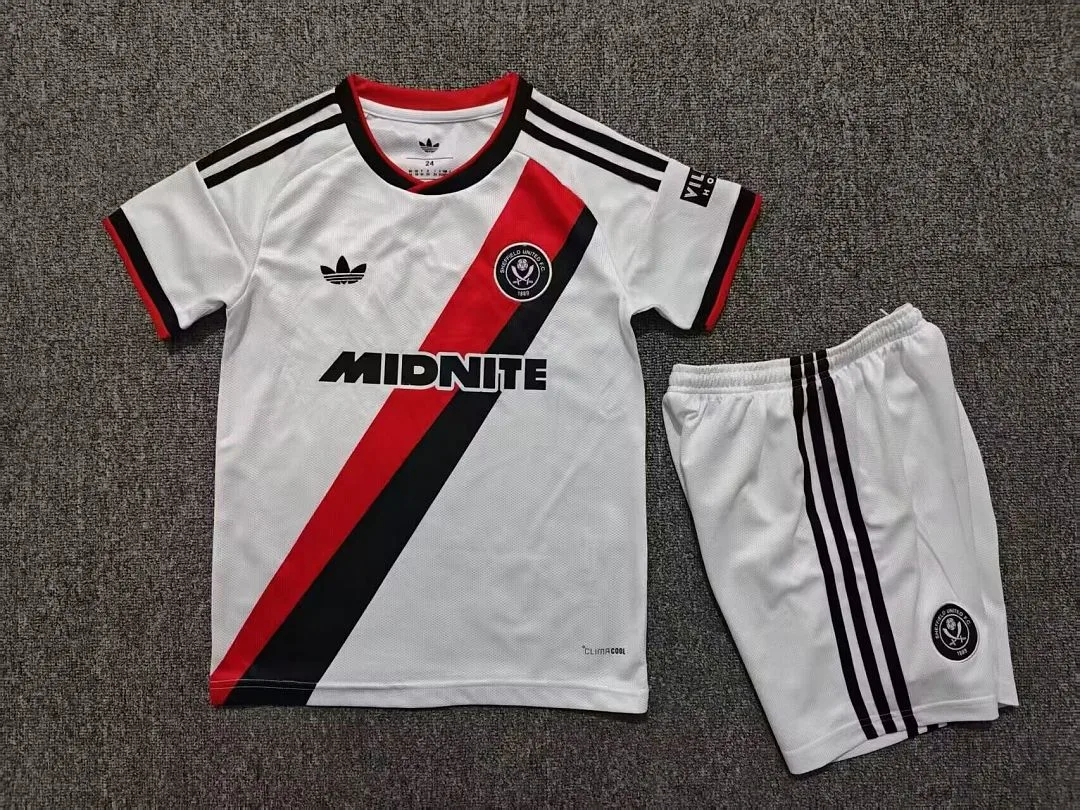 Sheffield United 2026/27 Away Kids Kit White — 2