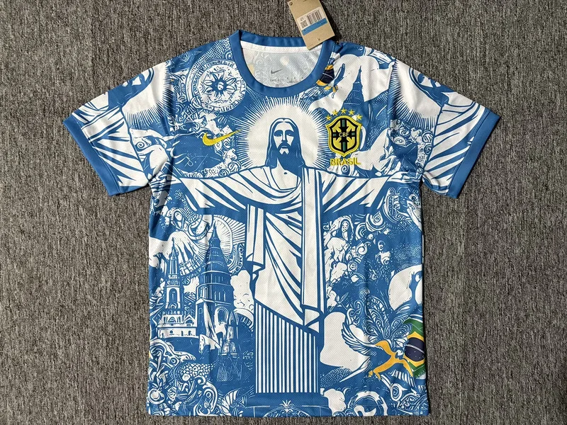 Brazil Shirt Special Edition Blue Jesus — 2