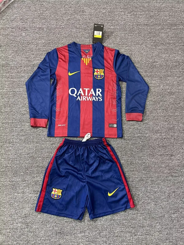Barcelona 2014/15 Home Kids Kit Long Sleeve — 1