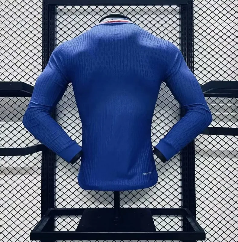 France 2024/25 Home Shirt Long Sleeve Player Version — 2