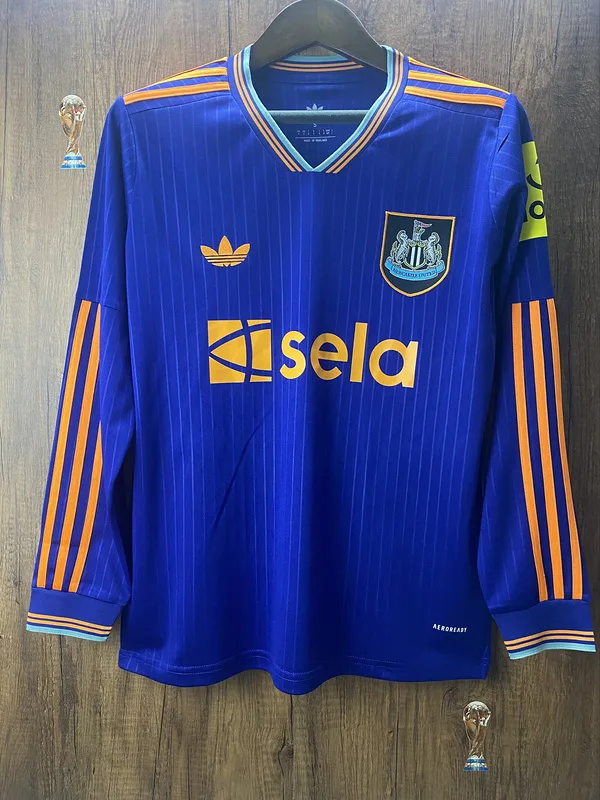 Newcastle United 2025/26 Ausweich Trikot Langarm Blue — 2