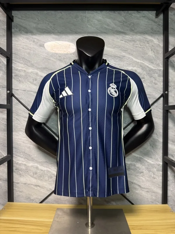 Real Madrid 2025/26 Camiseta Versión Jugador Blue Baseball