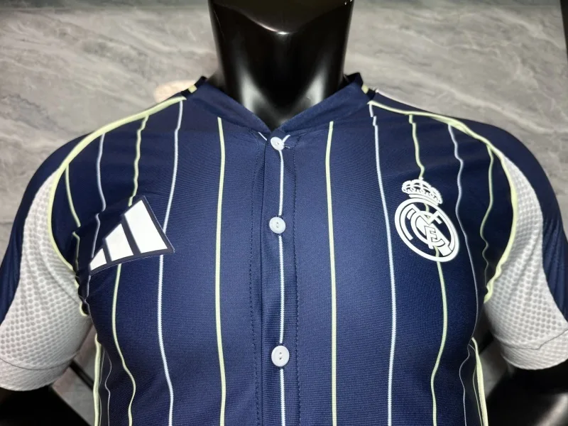Real Madrid 2025/26 Camiseta Versión Jugador Blue Baseball — 2