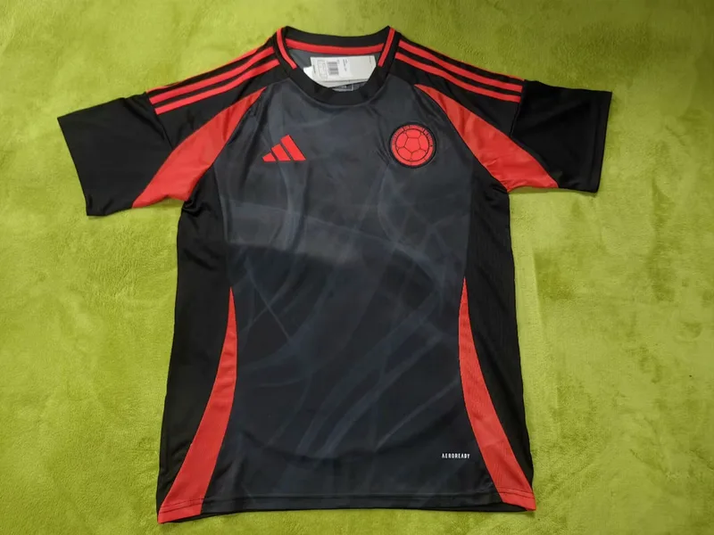 Colombia 2024/25 Away Shirt Short Sleeve Black — 1
