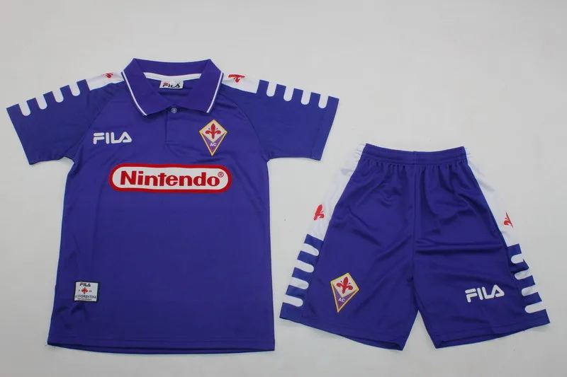 Fiorentina 1998/99 Primera Equipación Conjunto de Niño