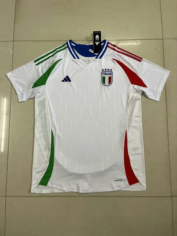 Italy 2024 Away Shirt Short Sleeve White