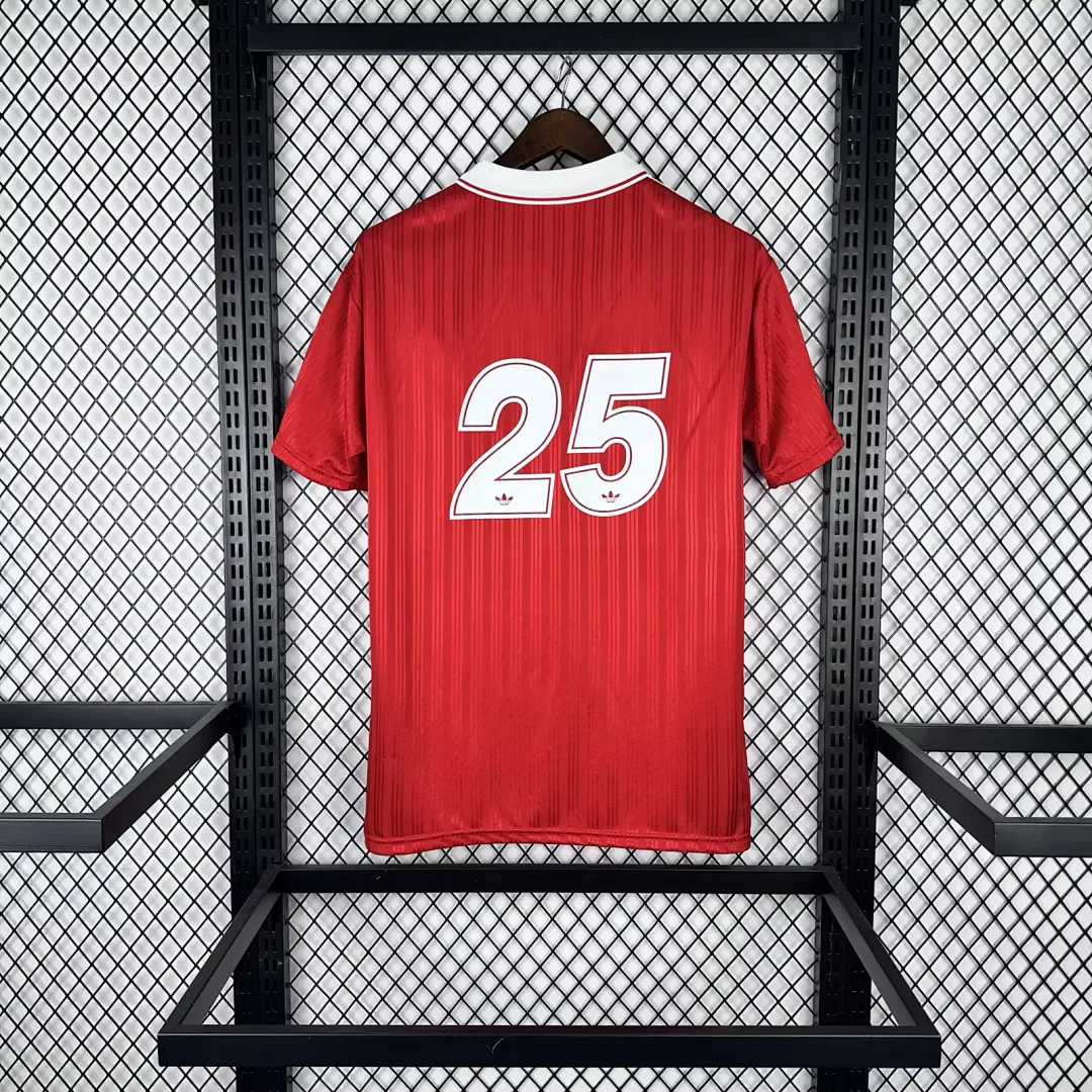 Ad X Oasis Tour Jacquard Font 2025/26 Shirt Red — 1