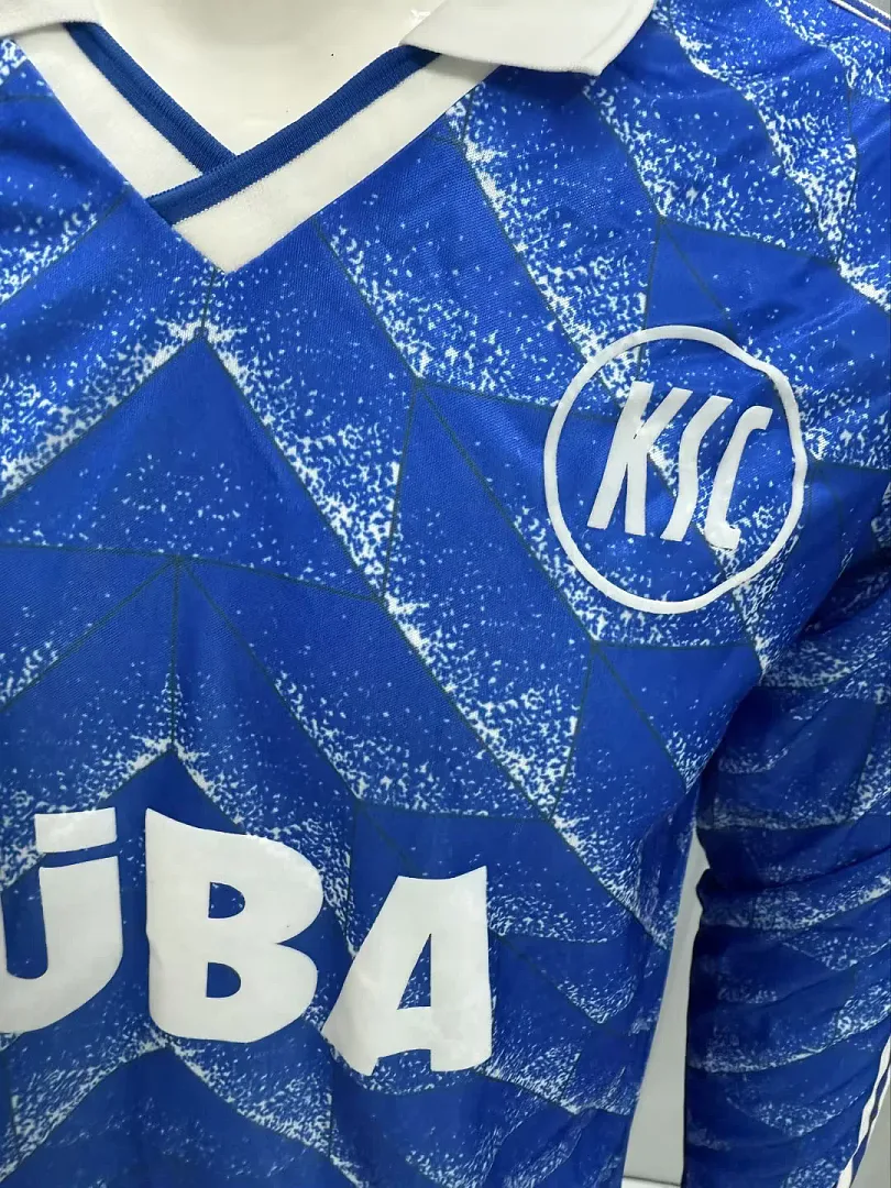Karlsruher SC 1989/90 Away Shirt Long Sleeve Blue — 2