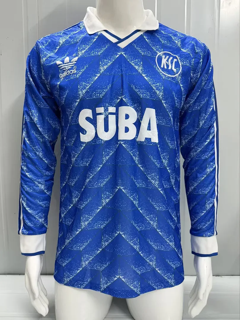 Karlsruher SC 1989/90 Away Shirt Long Sleeve Blue