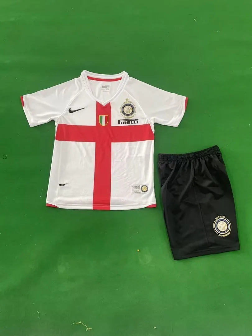 Inter Milan 2007/08 Away Kids Kit White